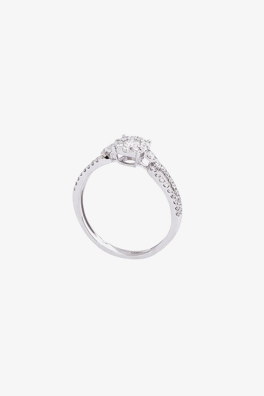 White Gold and Diamonds Engagement Ring