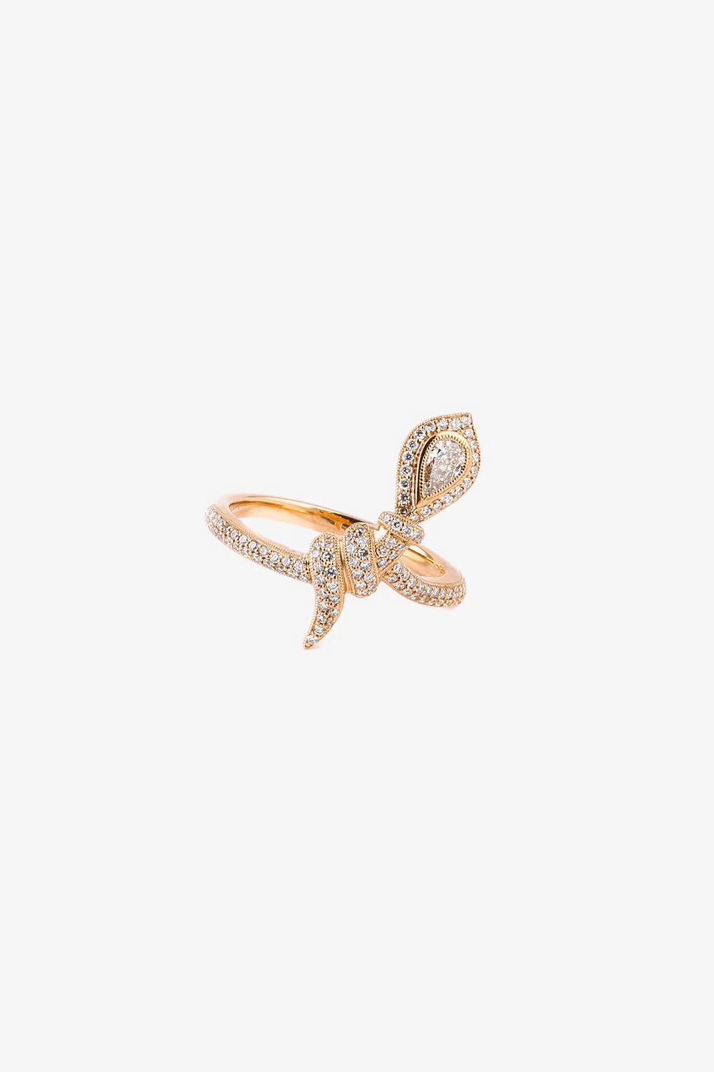 Gold and Diamonds Snake Ring