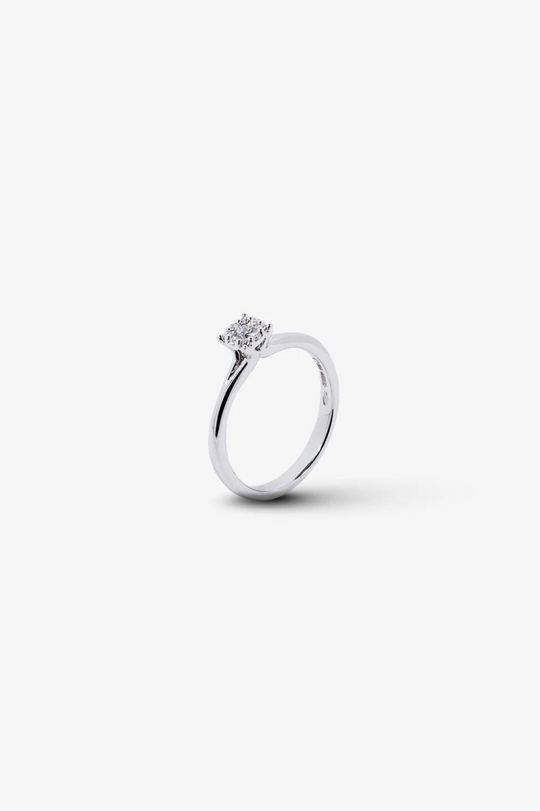 White Gold and Diamond Engagement Ring