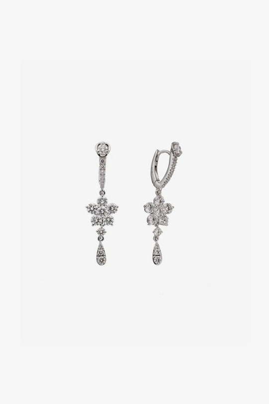 White Gold and Diamond Earring