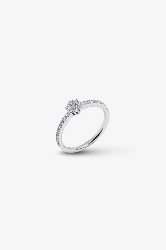 White Gold and Diamond Engagement Ring