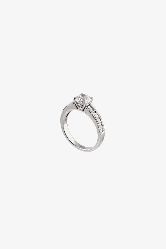 White Gold and Diamond Engagement Ring