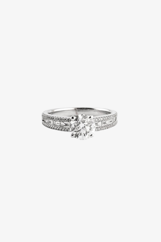 White Gold and Diamond Engagement Ring