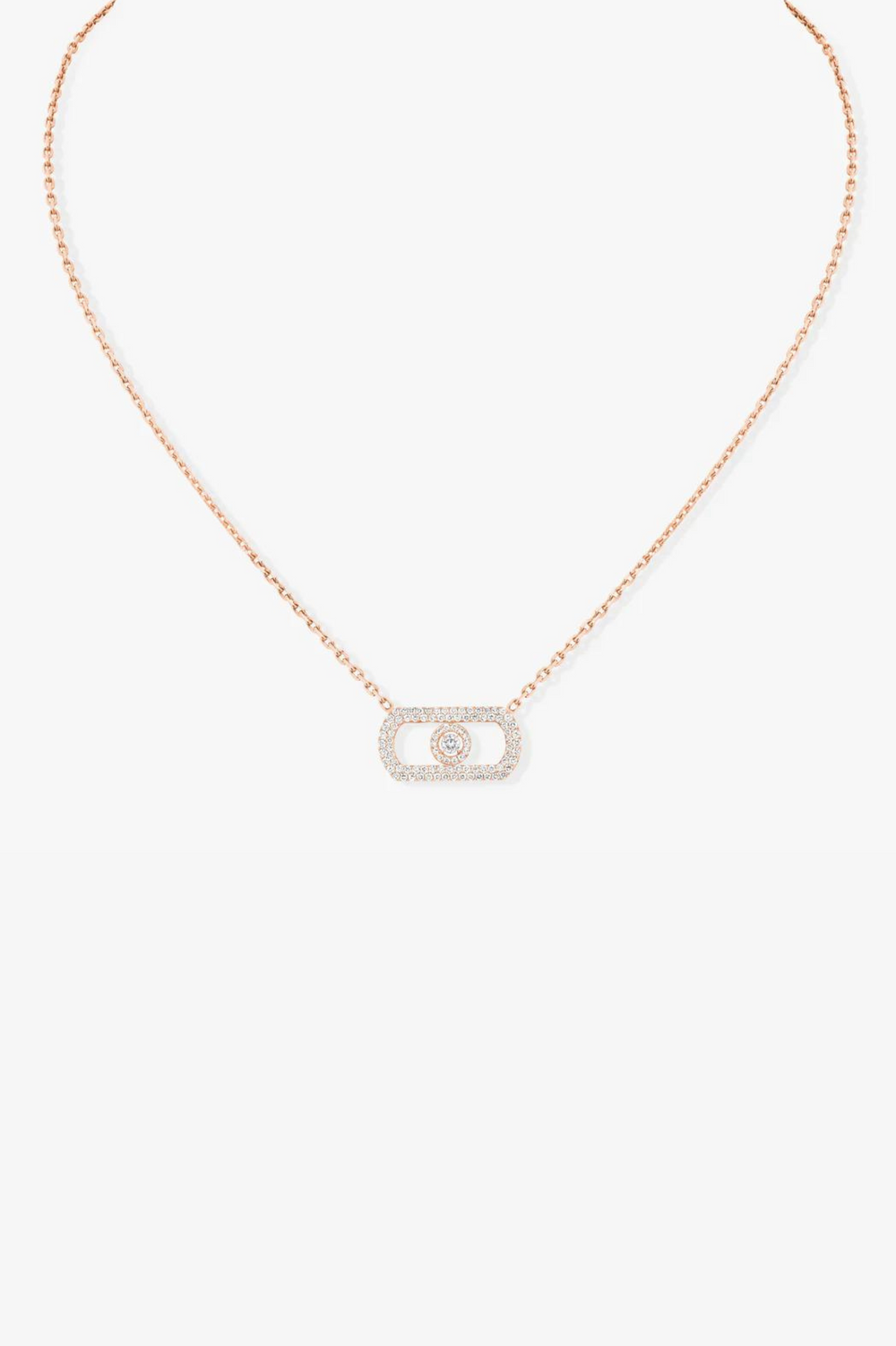 So Move Pavé Diamond Necklace - Rose Gold