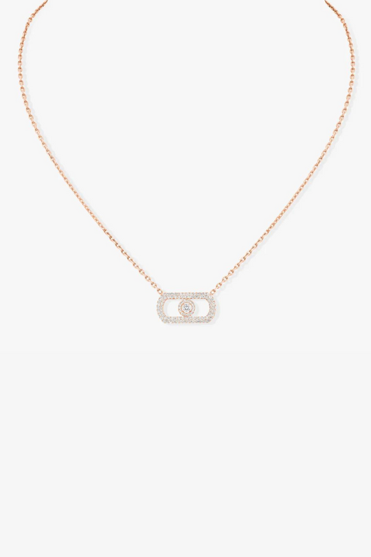 So Move Pavé Diamond Necklace - Rose Gold