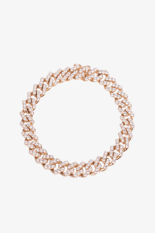 Yellow Gold and Diamonds chain Bracelet