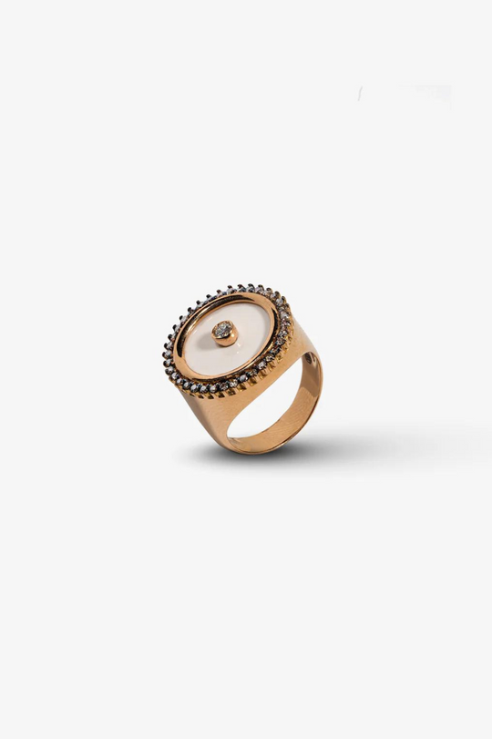 Pink Gold with Diamonds Ring