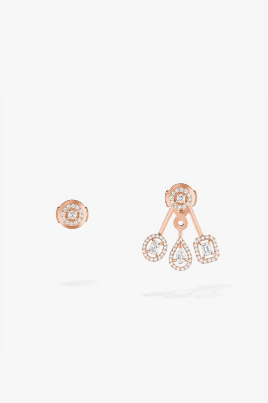 My Twin Trio Messika Earrings - Rose Gold