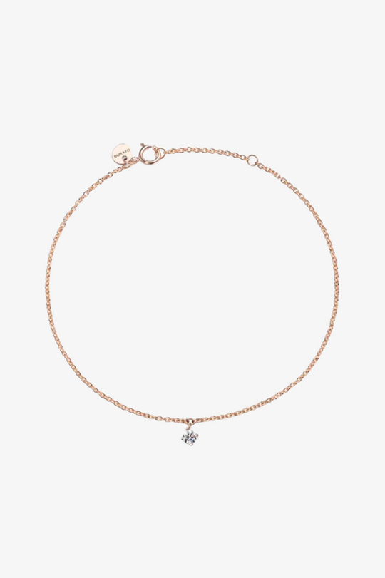 Solitaire Rose Gold Bracelet