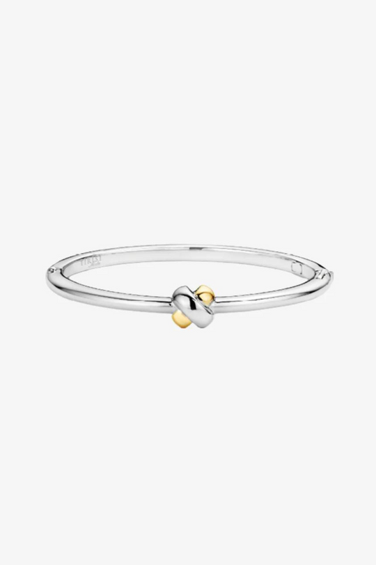 Silver and Gold Bracelet with Cross