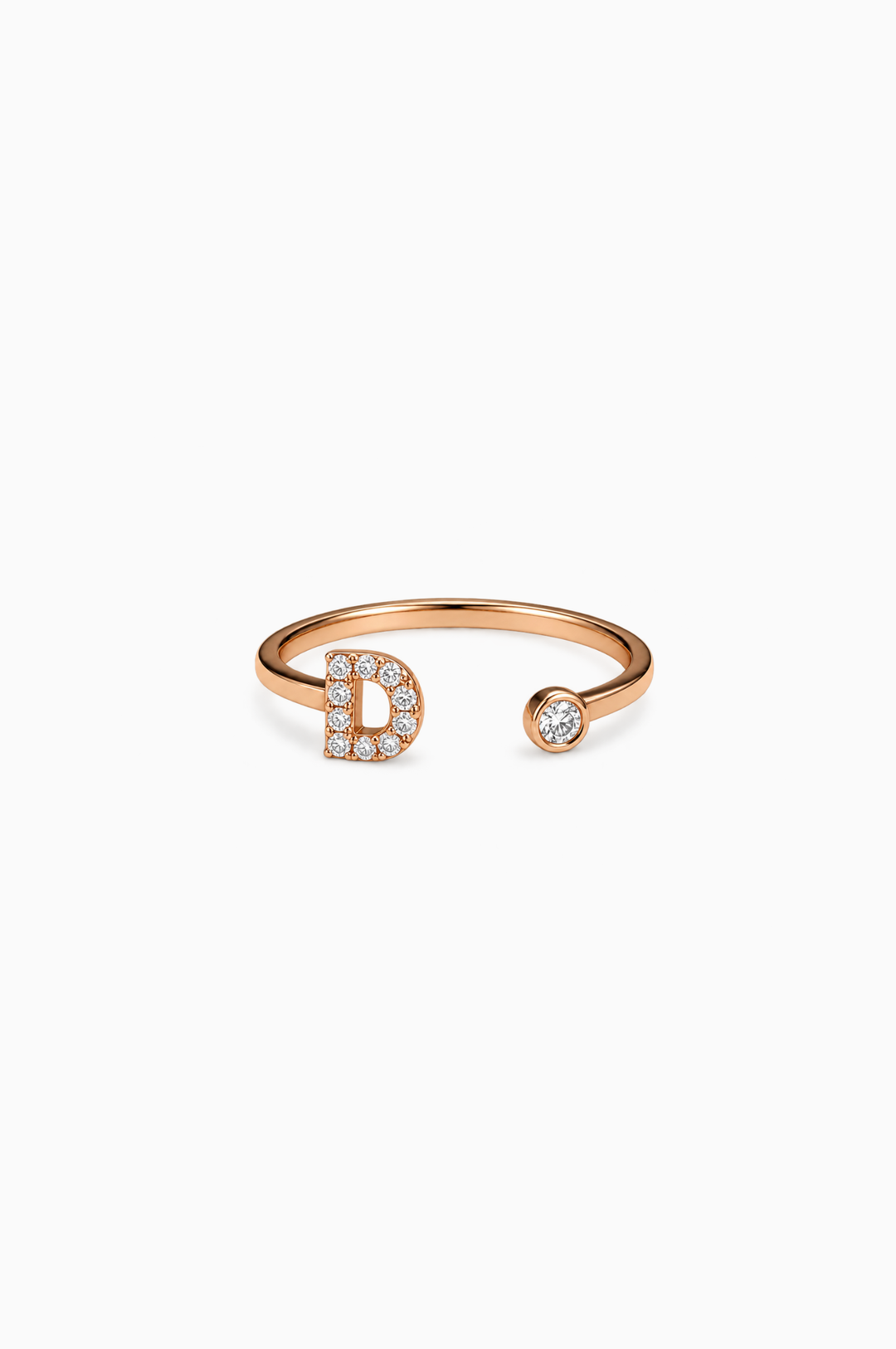 Letter D Gold Ring