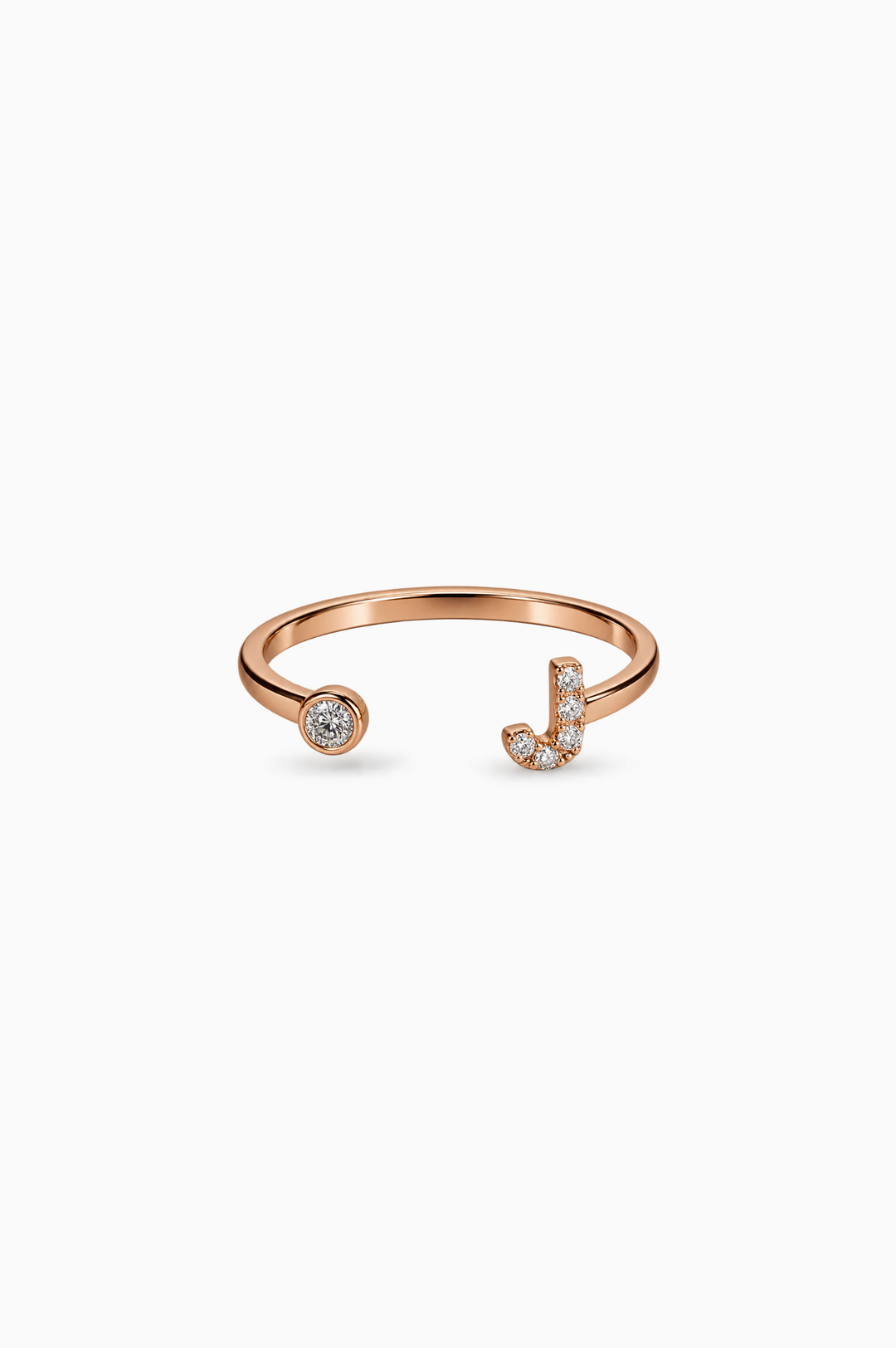Letter J Gold Ring