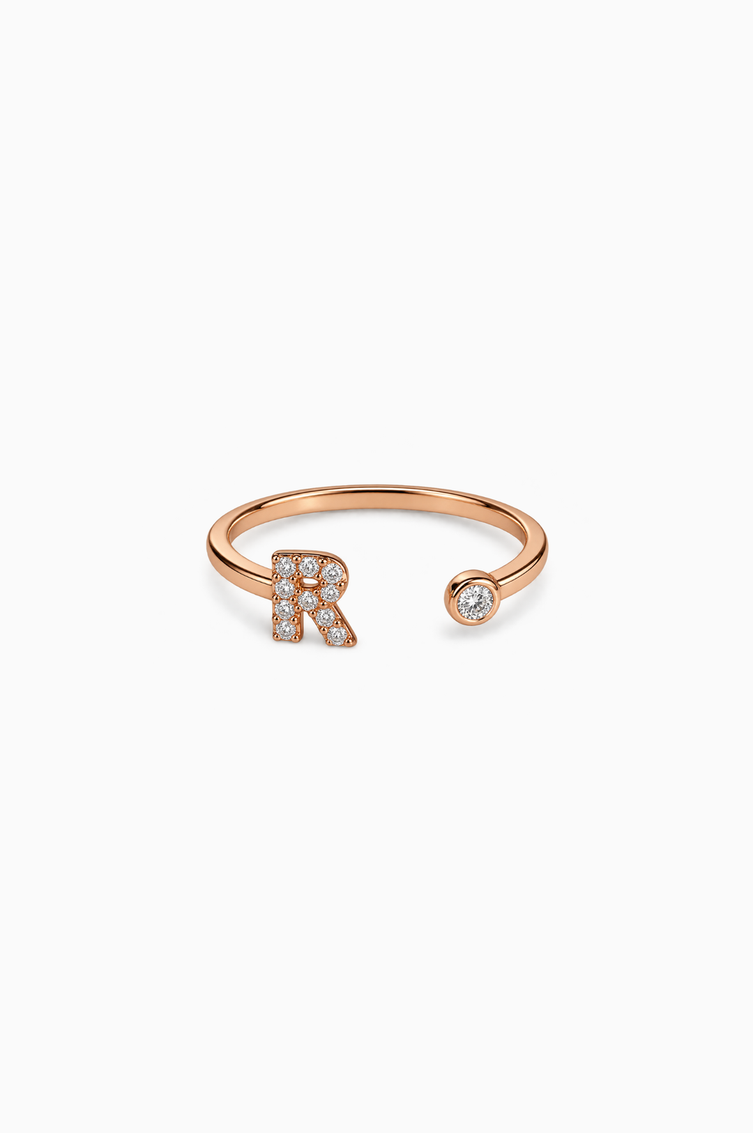 Letter R Gold Ring