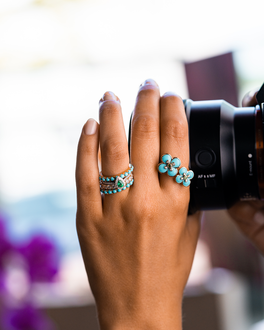 Pink Gold and Diamonds Ring