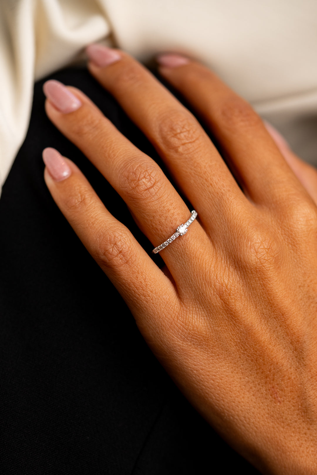 White Gold and Diamonds Engagement Ring