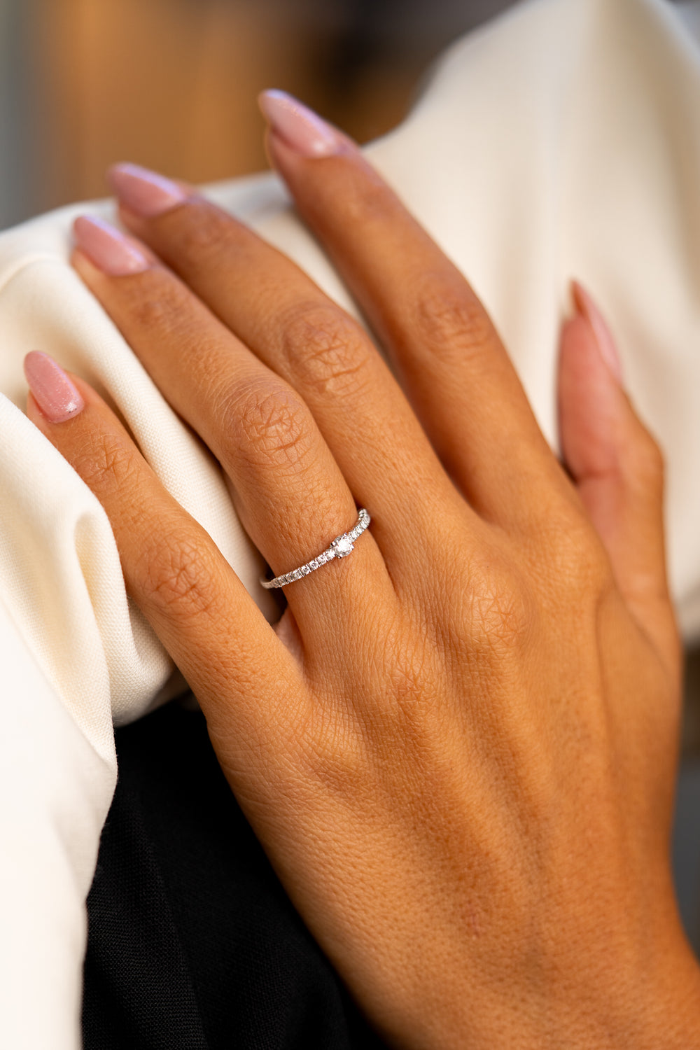 White Gold and Diamonds Engagement Ring