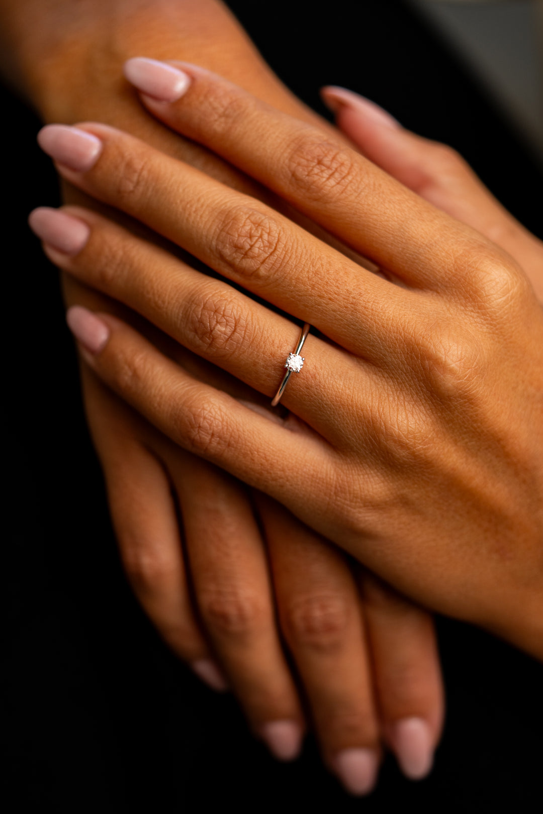 White Gold and Solitaire Diamond Engagement Ring