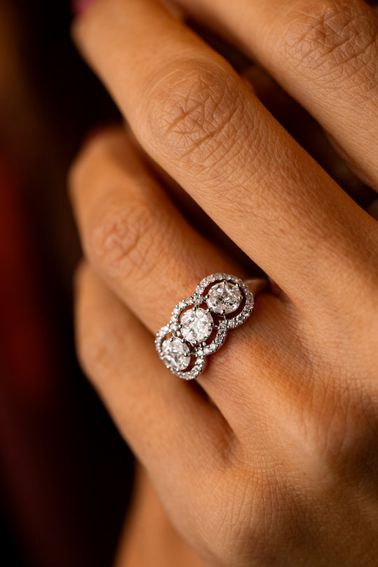 White Gold and Diamonds Engagement Ring