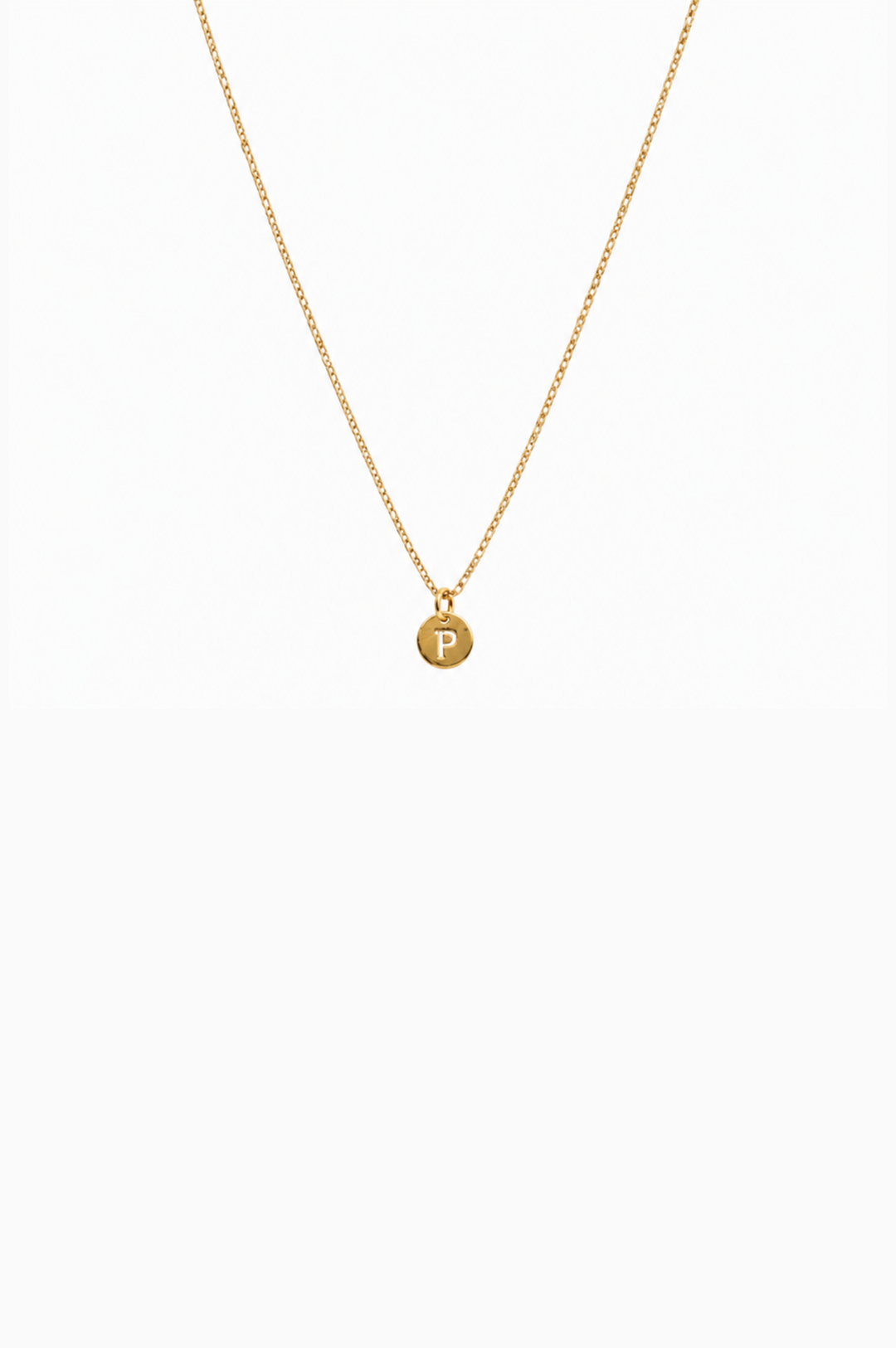 Colar de Ouro Amarelo com Letra P