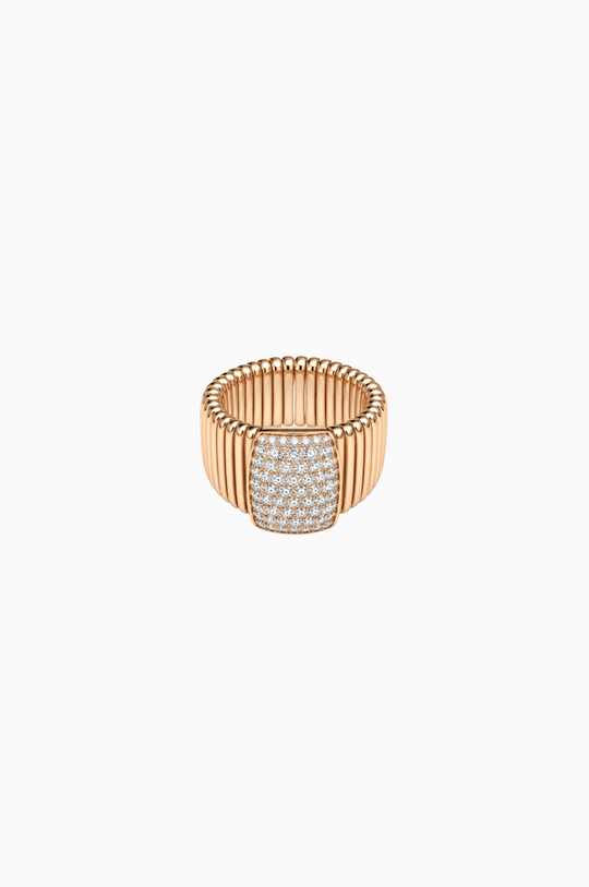 Pink Gold Ring with Diamonds