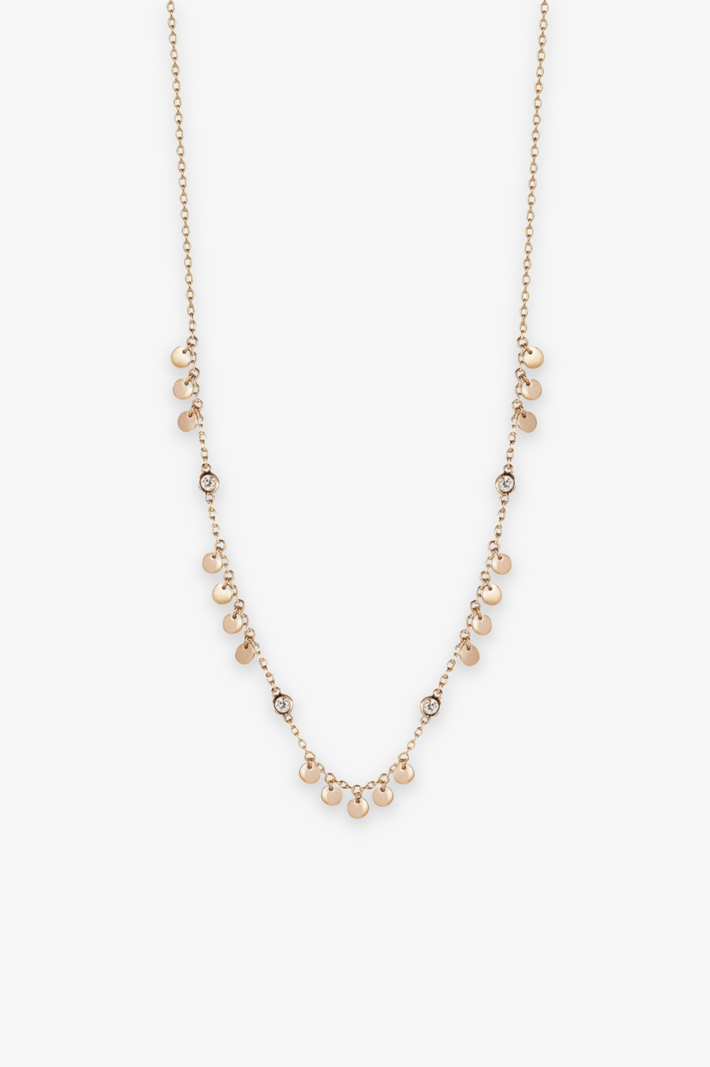Millenuci Pink Gold Necklace with Diamonds