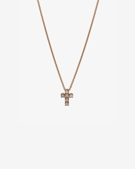 Diamonds Necklace with a Cross