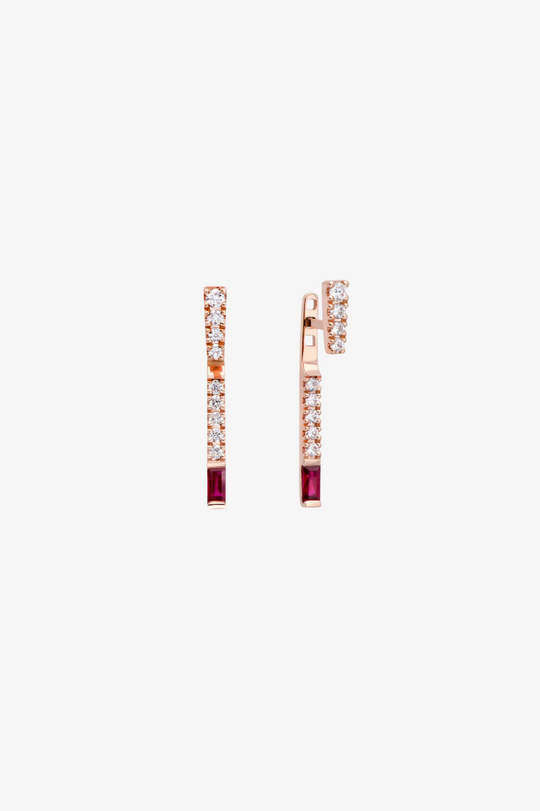 I am Red Needle Earrings