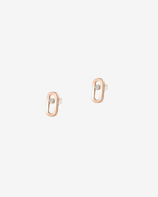 Gold Move Uno Stud Earrings - Rose Gold