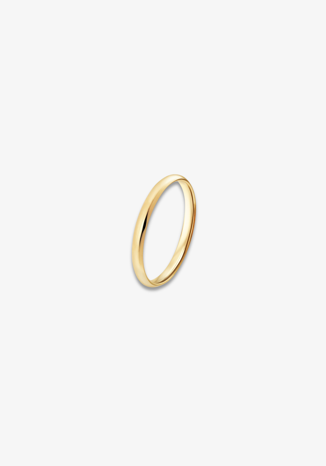 Wedding Ring 2.5mm 1/2 half-cane