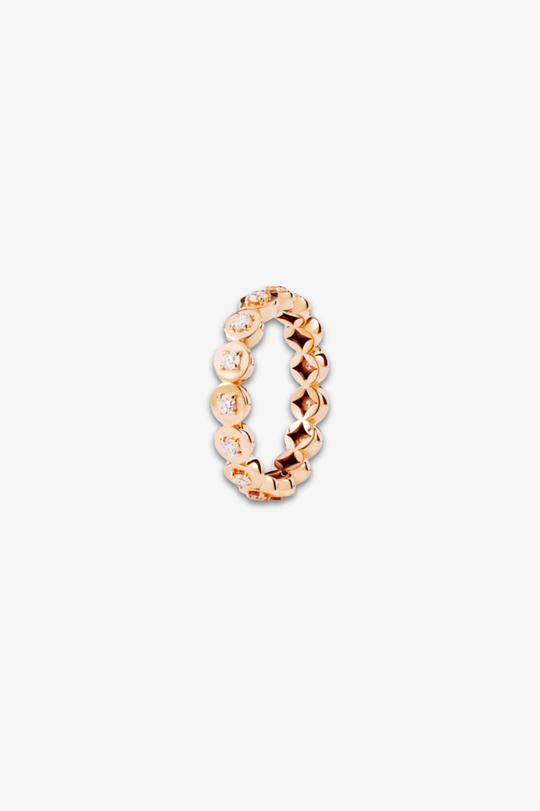 Millenuci Pink Gold Ring with Diamonds
