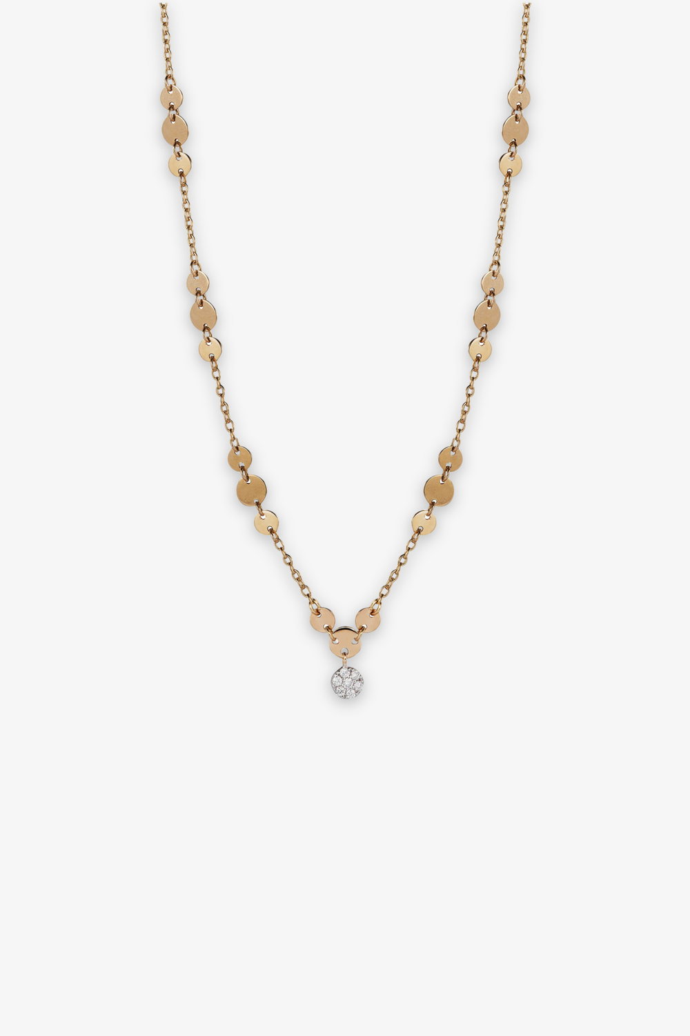 Millenuci Pink Gold Necklace with Diamonds