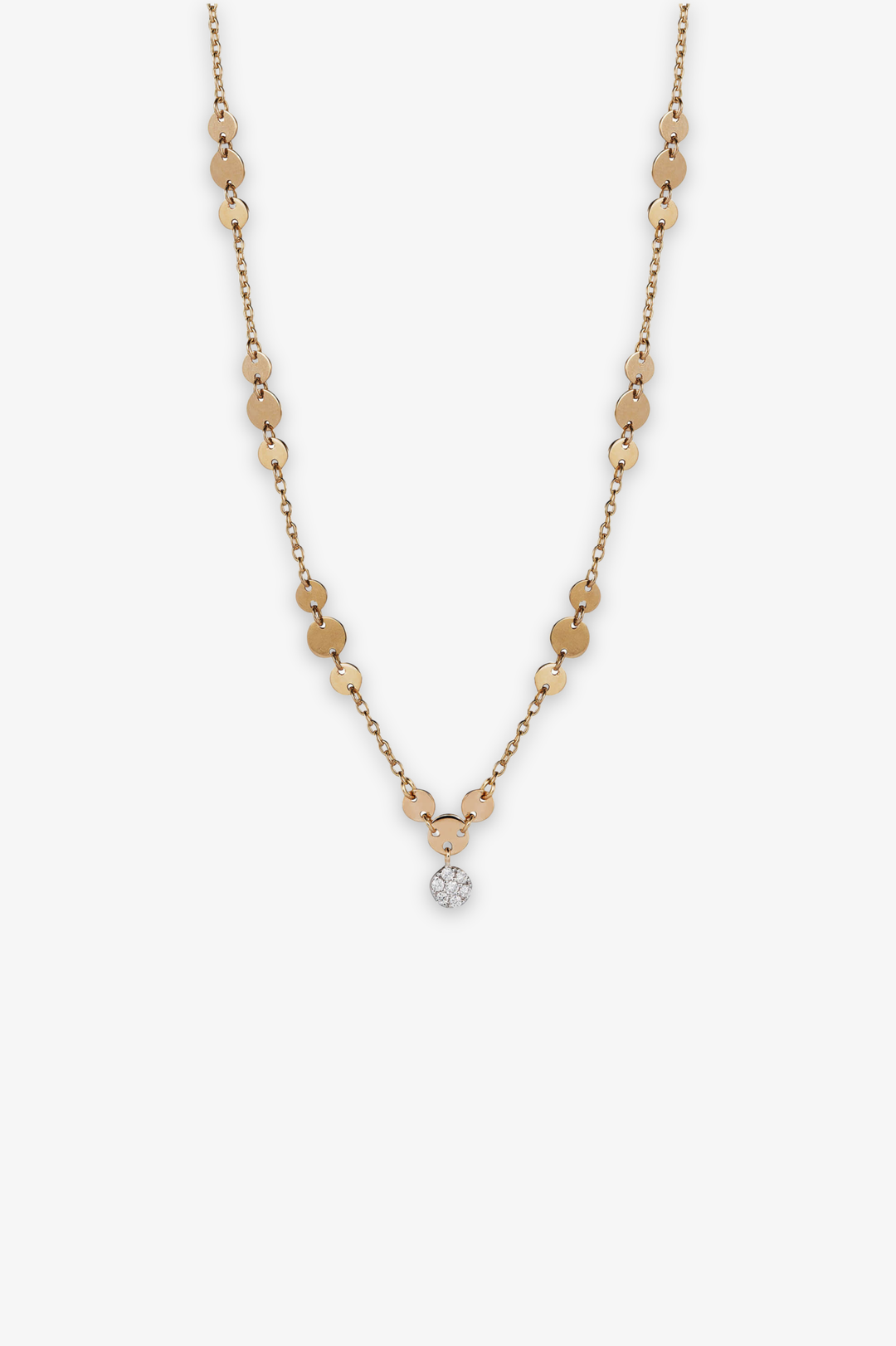 Millenuci Pink Gold Necklace with Diamonds