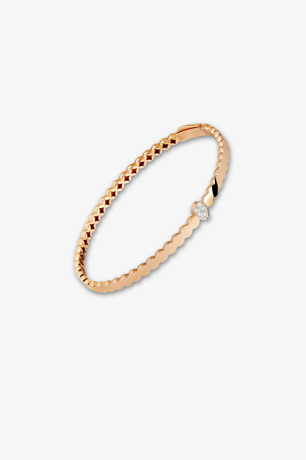 Drop Pink Gold Bracelet with Diamonds