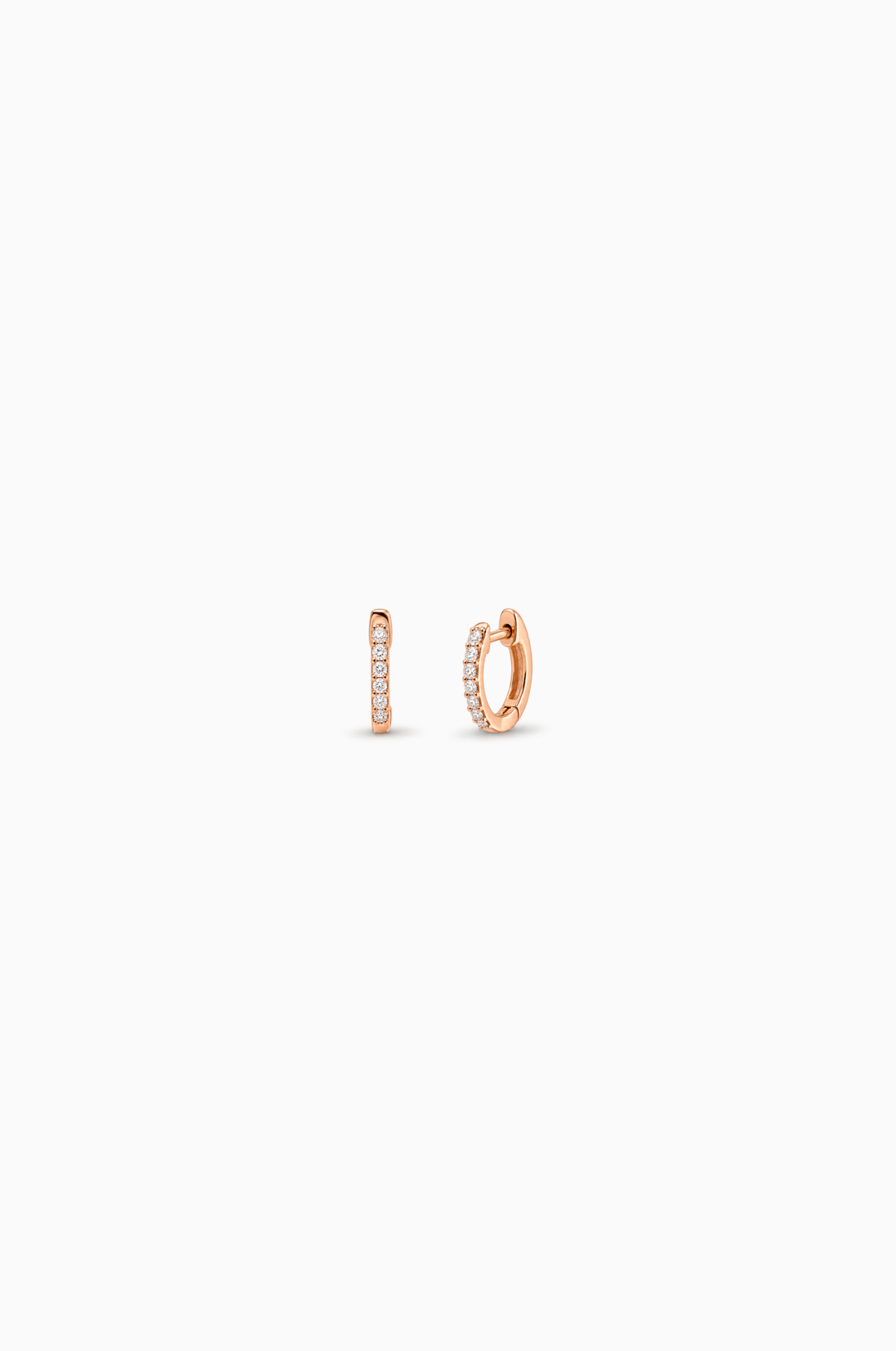 Pink Gold Little  Loops with Diamonds
