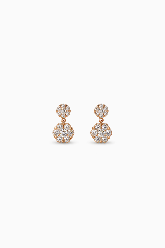 Yellow Gold Earrings with Diamonds