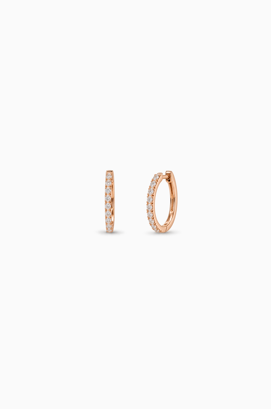 Argolas em Ouro Rosa com Diamantes