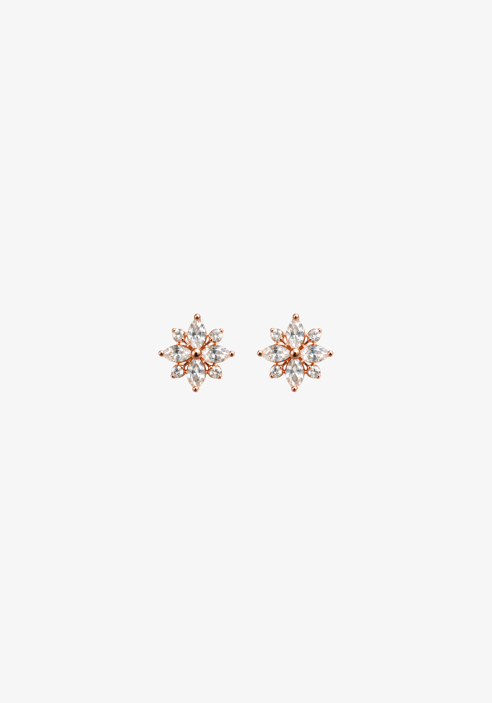 Pink Gold Earrings with Diamonds