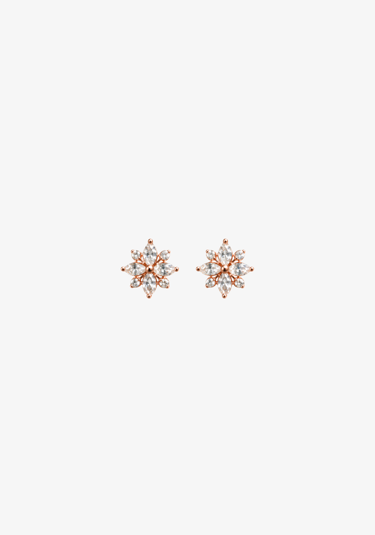 Pink Gold Earrings with Diamonds
