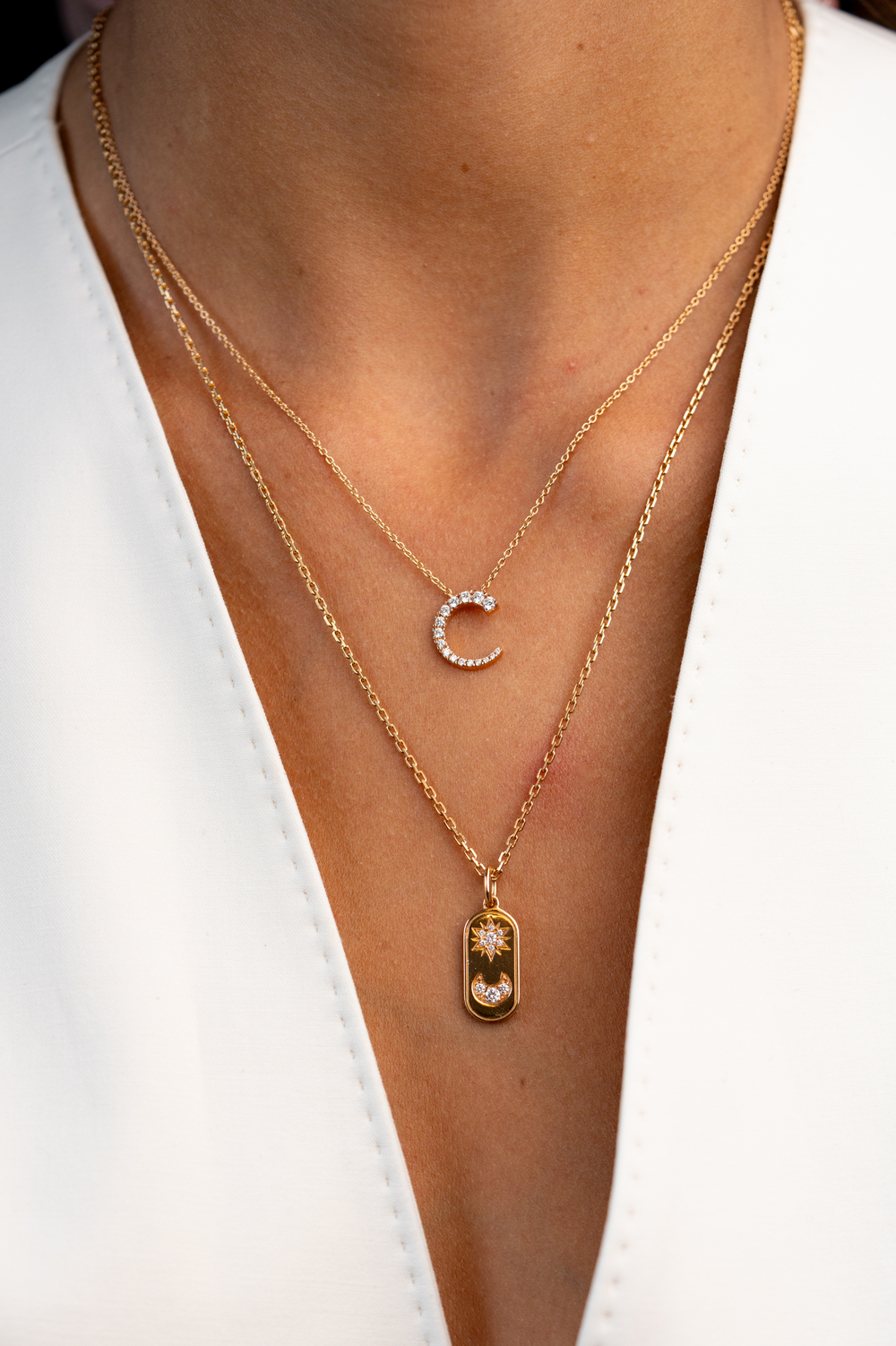 Pink Gold Sasa Necklace with Diamonds
