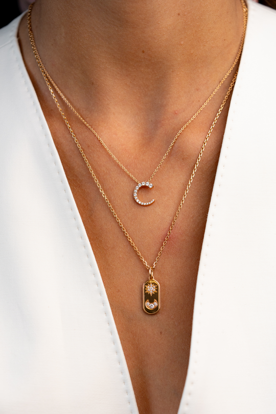 Pink Gold Sasa Necklace with Diamonds