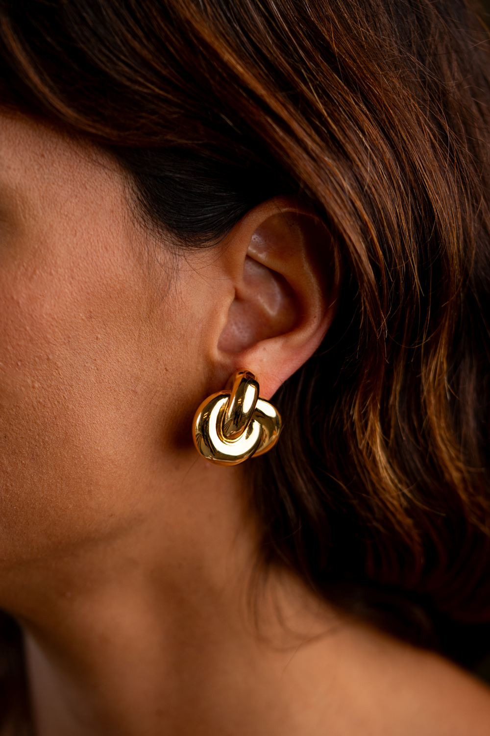 Gold Knot Earrings