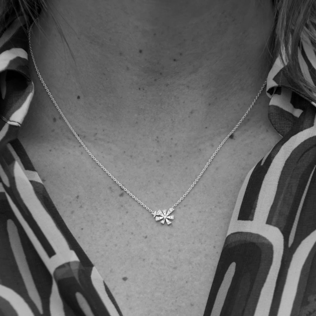 Luzia Pink Gold Necklace with Diamonds