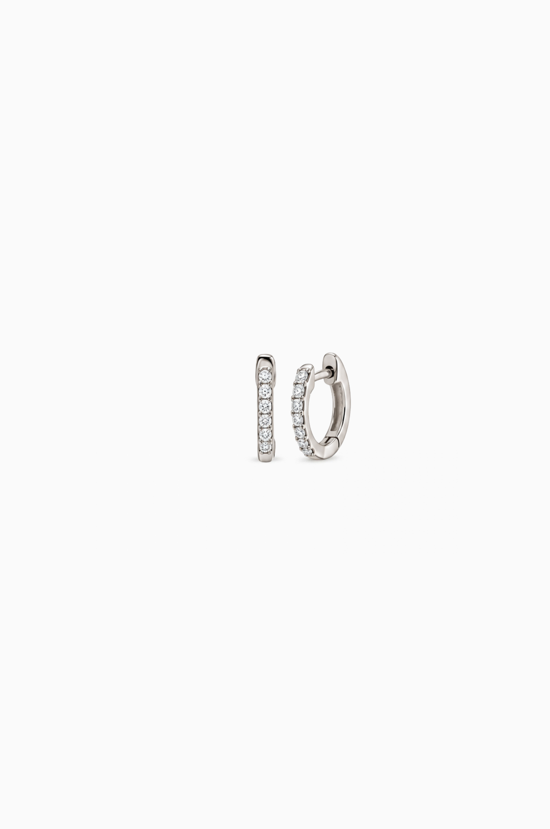 White Gold Little Loops with Diamonds