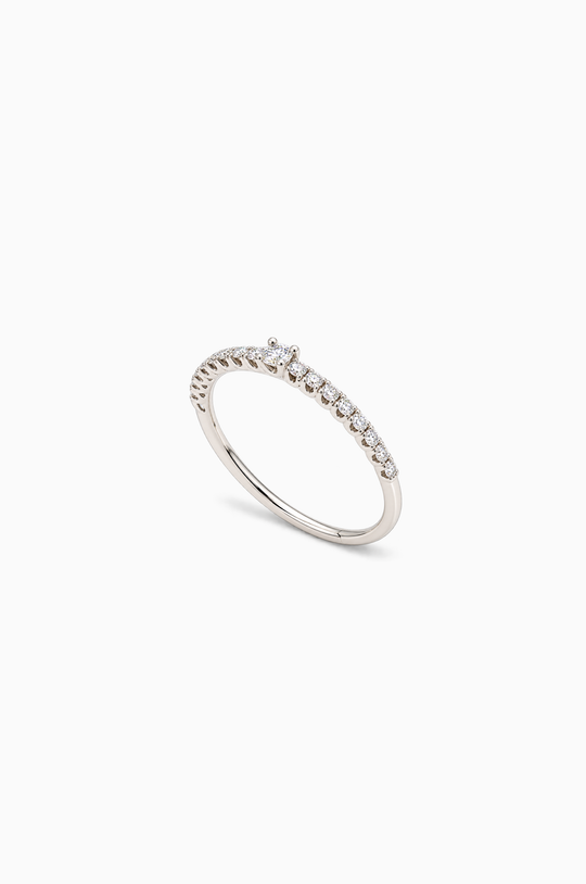 White Gold Engagement Ring With Diamonds