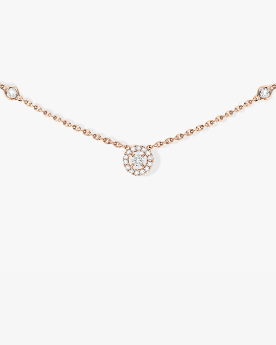 Pink Gold Diamond Necklace Joy XS