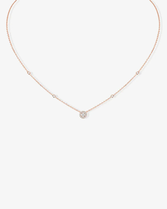 Pink Gold Diamond Necklace Joy XS