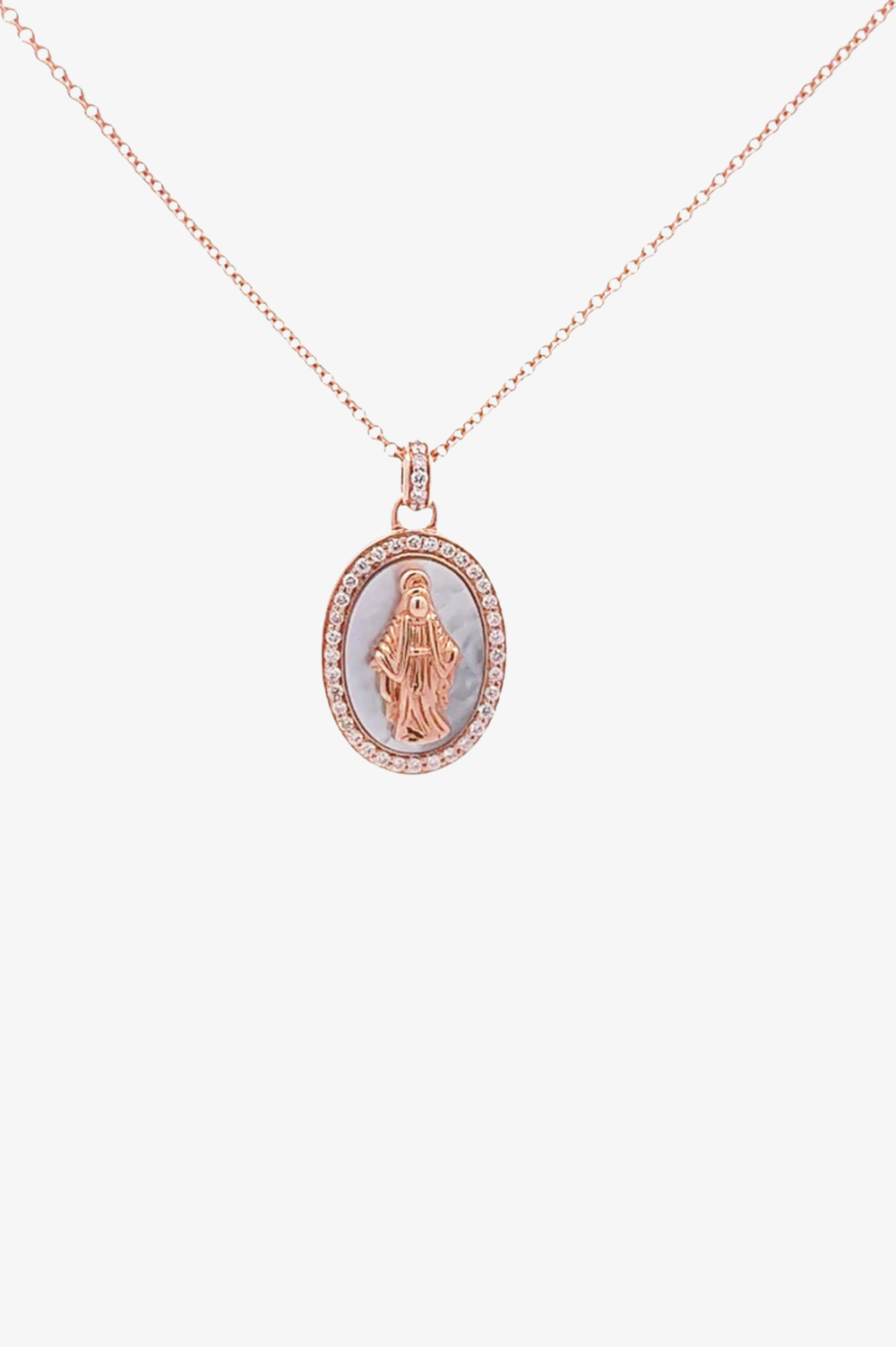 Maria Pink Gold Necklace with Diamonds