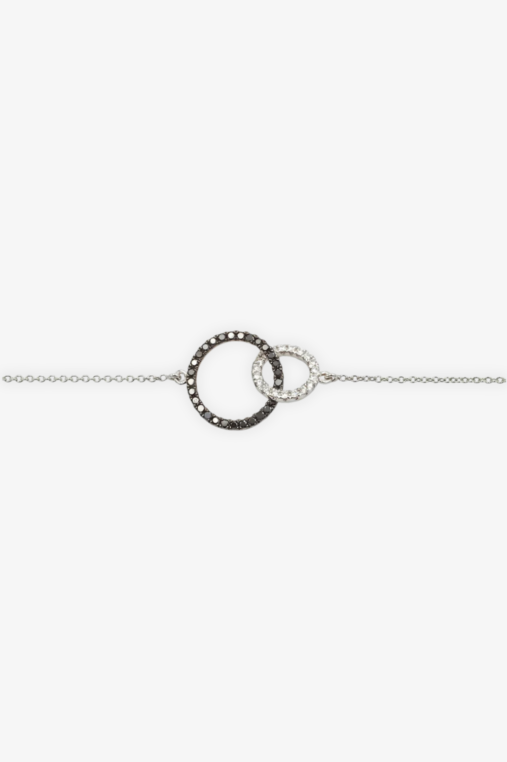 White Gold Union Bracelet with Black Diamonds