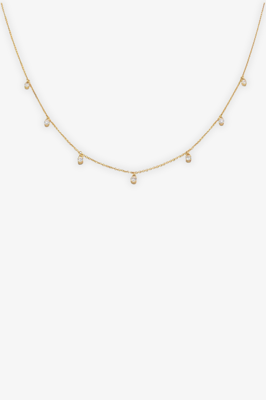 Yellow Gold Necklace with Diamonds