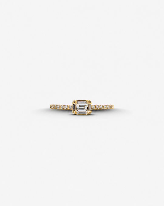 Yellow Gold and Diamond Engagement Ring
